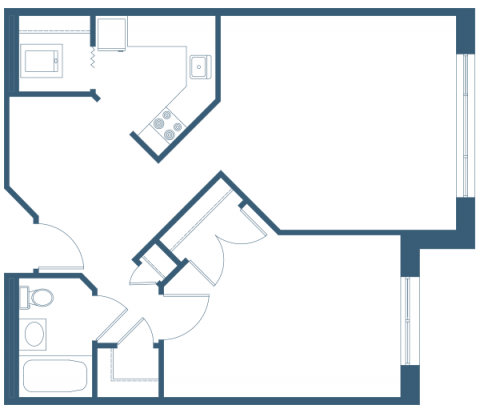  Friends Homes West – One Bedroom floor plan