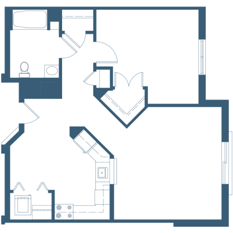 Hobbs Hall – One Bedroom